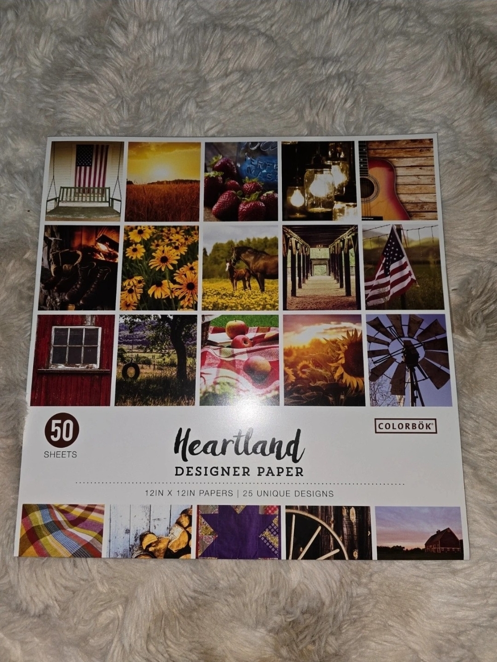 ColorBok Heartland Patriotic Designer Paper Pad, 12" x 12"